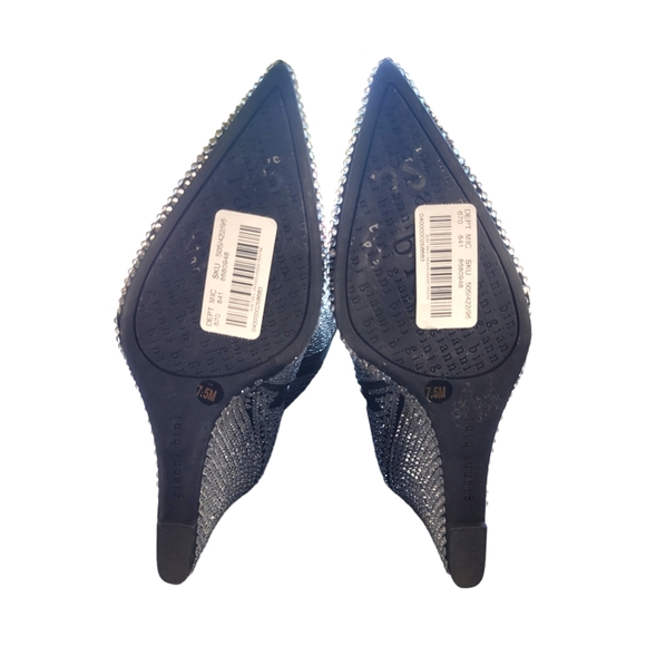 Gianni Bini Gabor Two Rhinestone Pointed Toe Tall Wedge Boots Size 7.5 - Picture 7 of 7